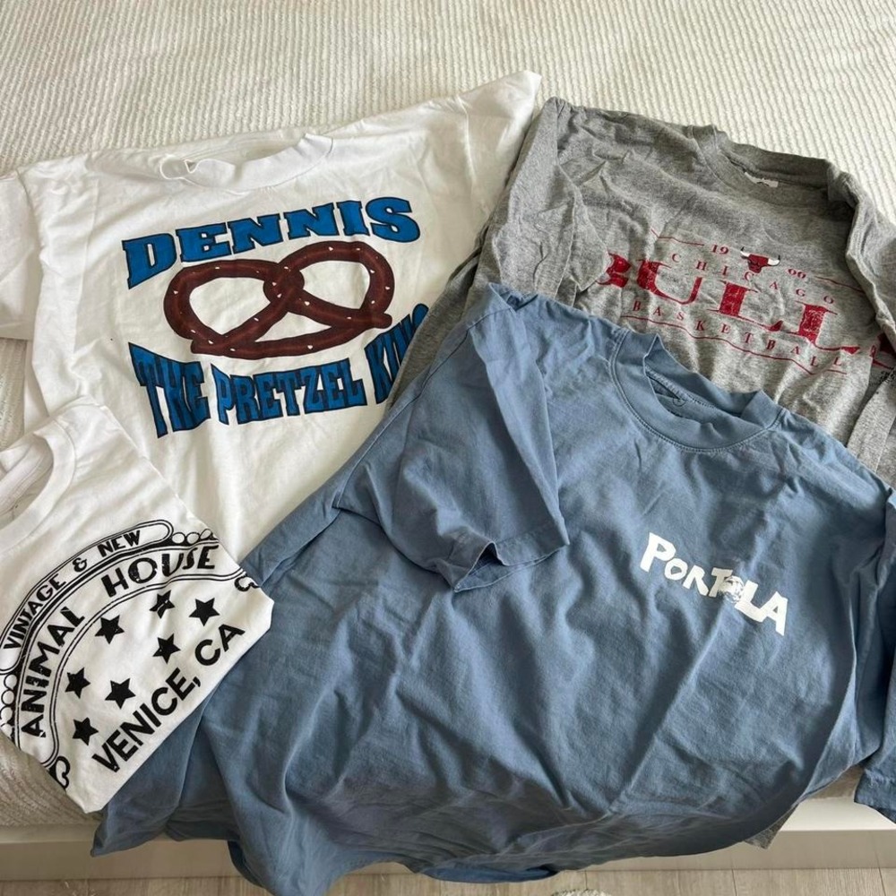 Set of four assorted graphic tees